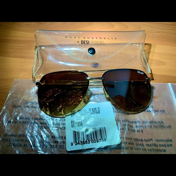 ❌SOLD❌ QUAY Australia The Playa Mini Gold/Bronze - Picture 2 of 2